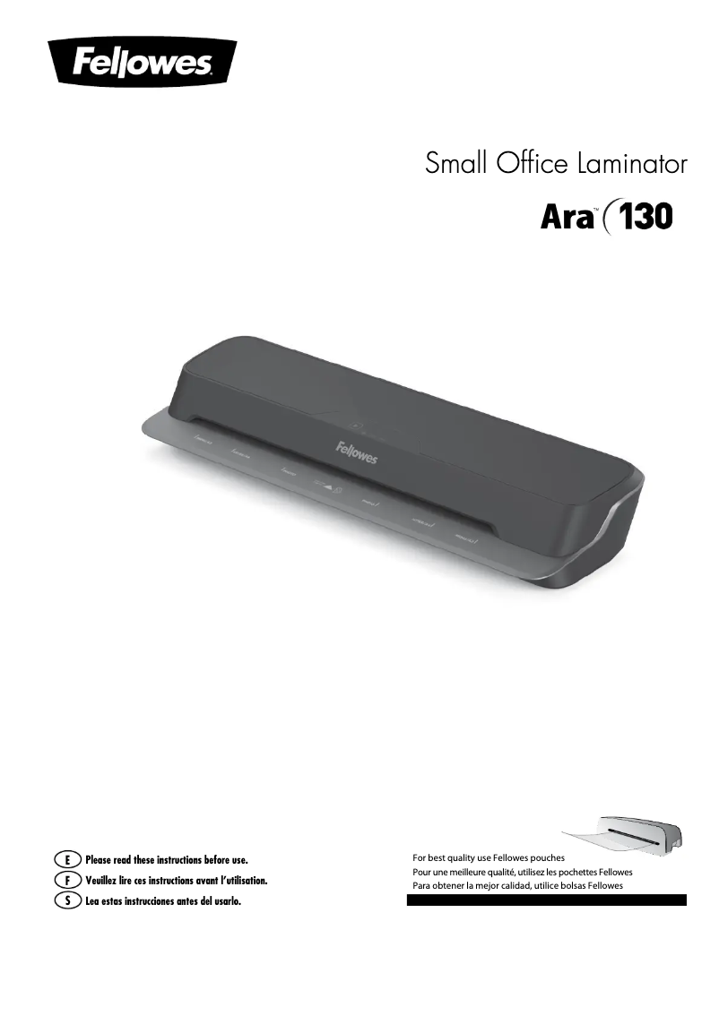 Image de la première page du manuel de l'appareil Ara 130