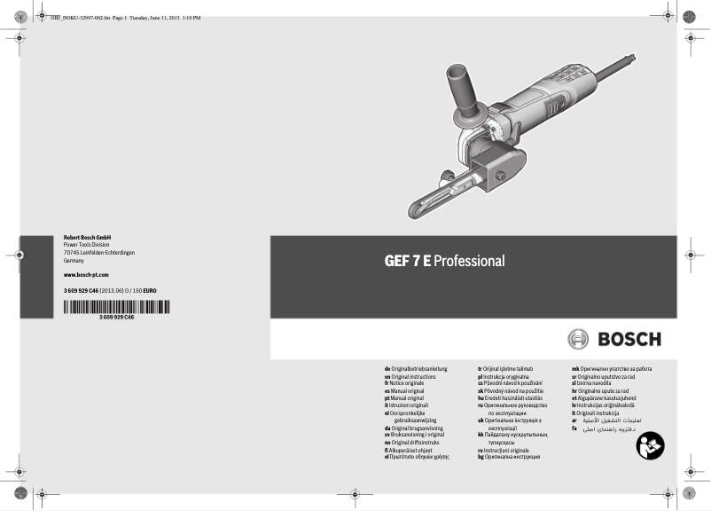 Image de la première page du manuel de l'appareil GEF 7 E