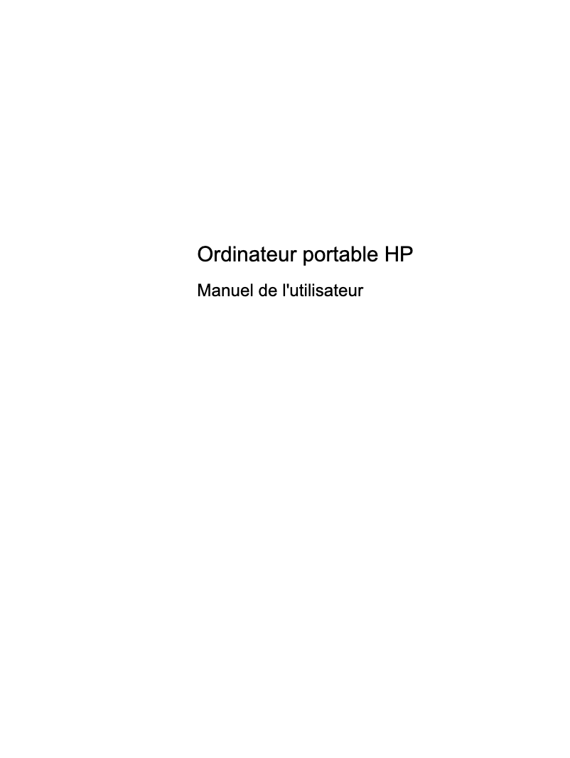 Page n°1 - Manuel utilisateur HP EliteBook 820 G1