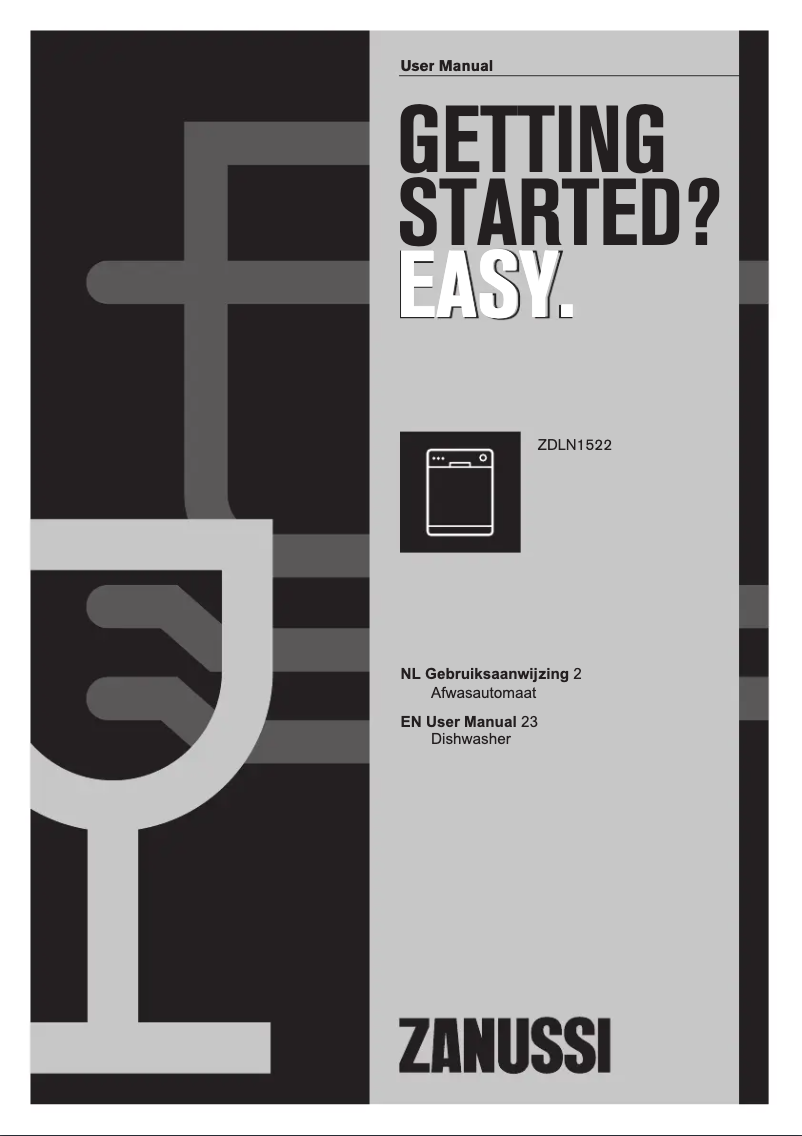 Image de la première page du manuel de l'appareil ZDLN1522