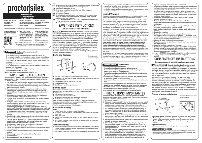 Image de la première page du manuel de l'appareil 22624