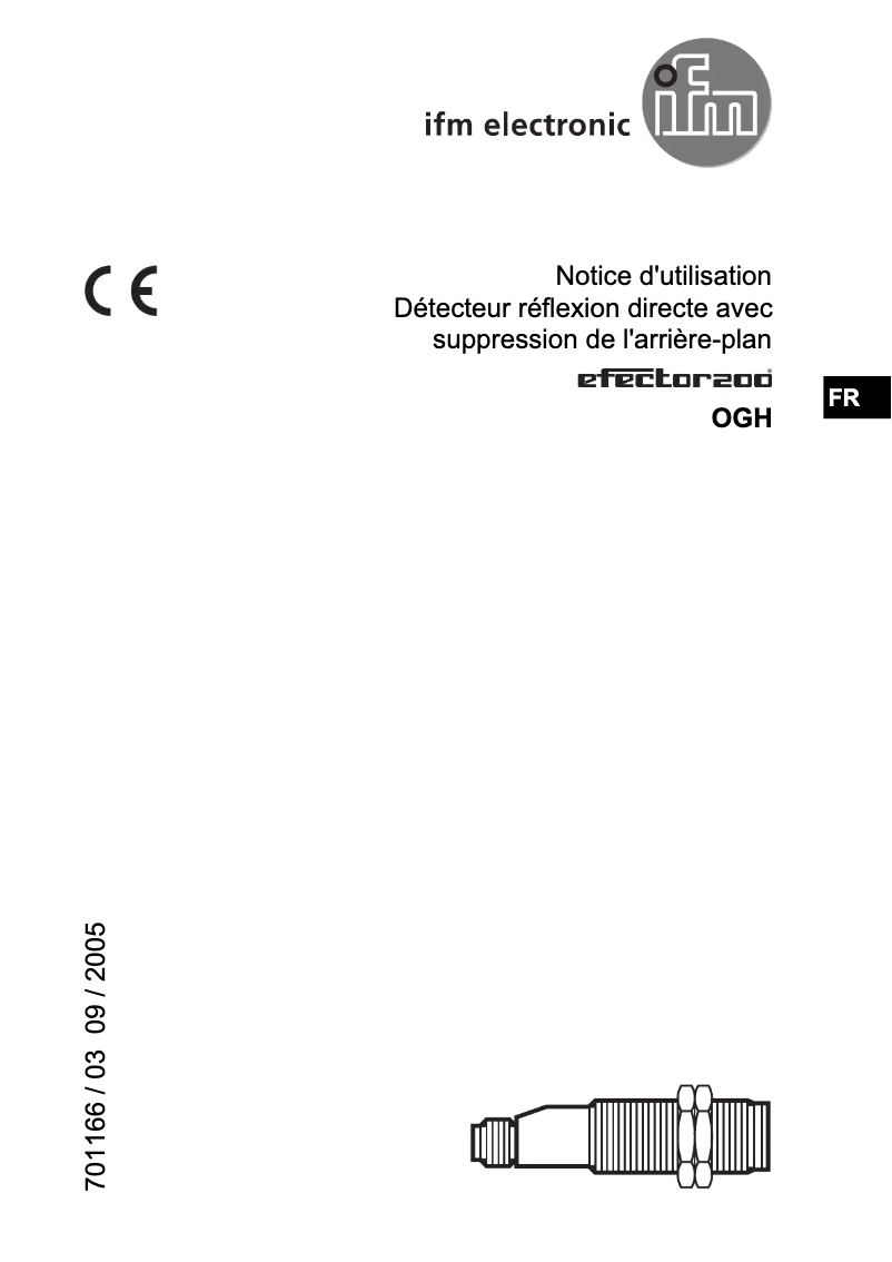Page 1 de la notice Manuel utilisateur IFM OG5109