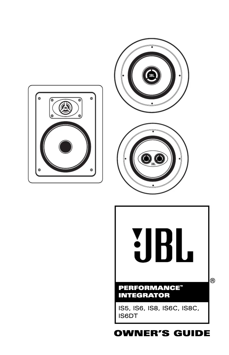 Page 1 de la notice Manuel utilisateur JBL Performance IS8