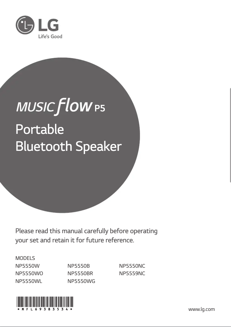 Page 1 of the manual User Manual LG NP5559NC