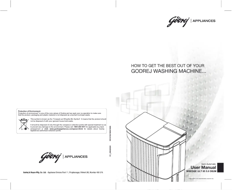 Page 1 de la notice Manuel utilisateur Godrej WSEDGE ULT 85 5.0 DB2M