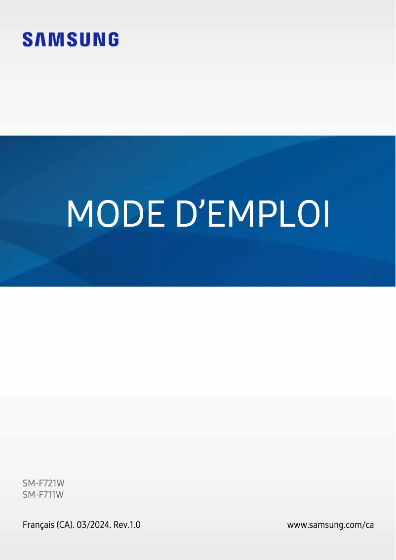 Page 1 de la notice Manuel utilisateur Samsung Galaxy Z Flip 4 Bespoke Edition