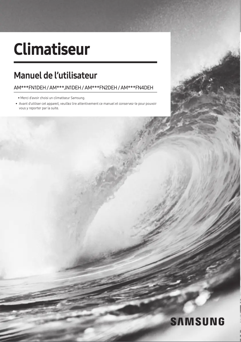 Page 1 de la notice Guide d'installation Samsung AM090FN4DEH