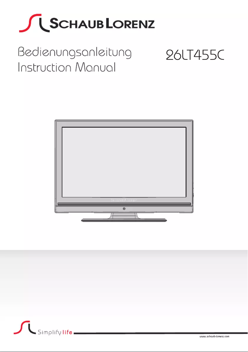 Image de la première page du manuel de l'appareil 26LT455C