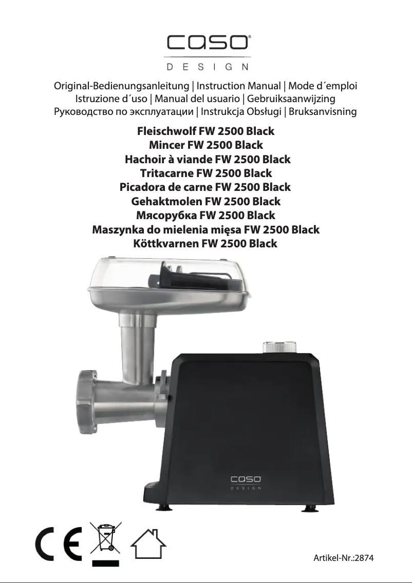 Imagen de la primera página del manual del dispositivo FW 2500 Black