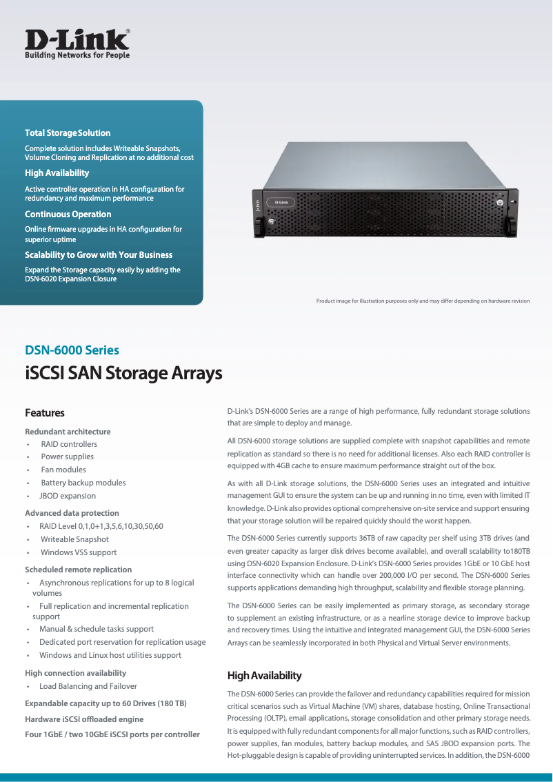 Page n°1 - Fiche technique D-Link DSN-6020