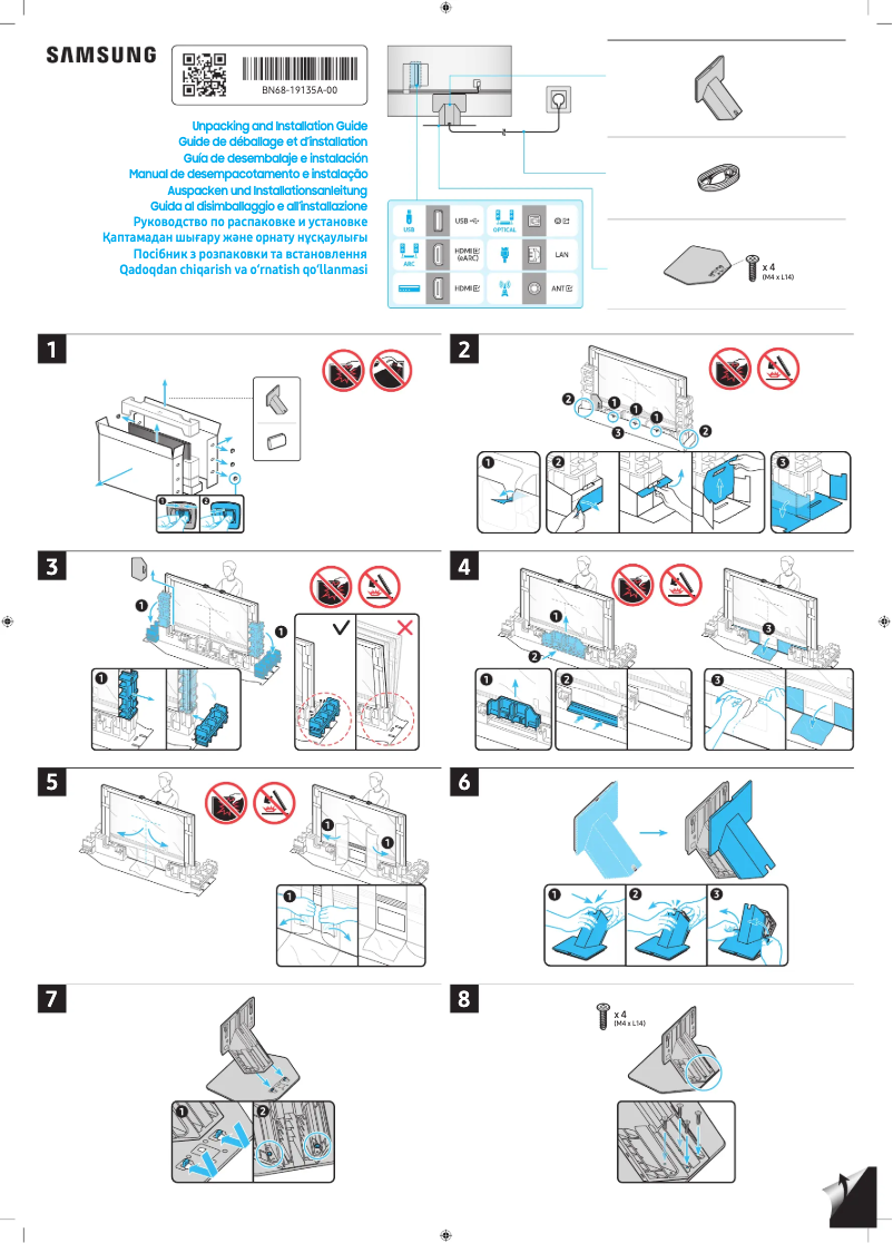 Page 1 de la notice Manuel utilisateur Samsung QN98Q80CAP