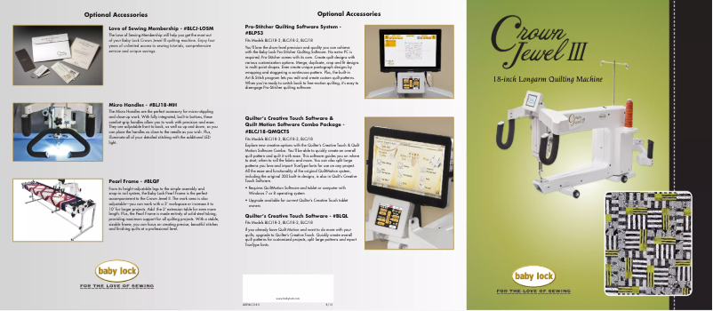 Image de la première page du manuel de l'appareil Crown Jewel III