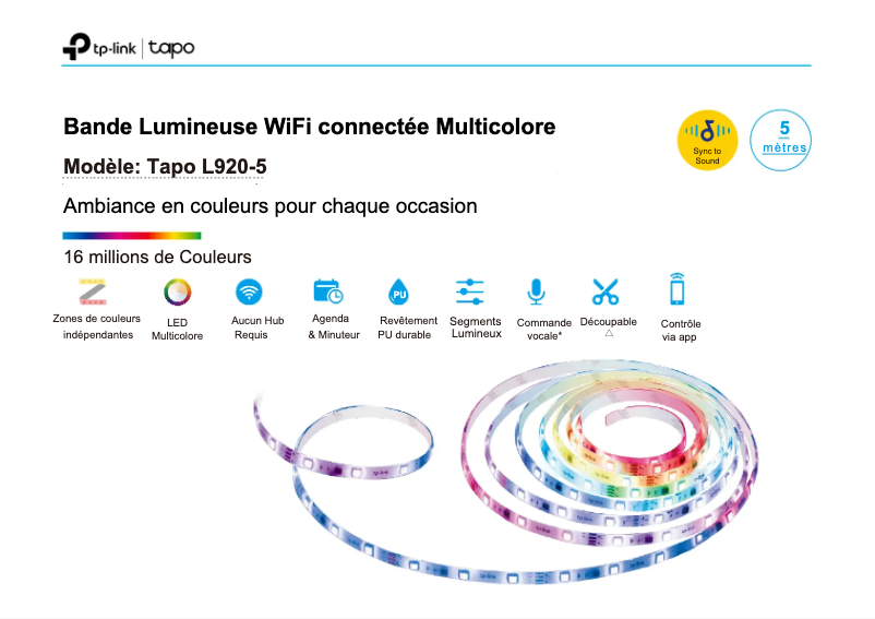 Page n°1 - Guide d'installation TP-Link Tapo L920-5