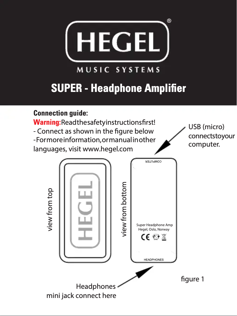 Page 1 de la notice Manuel utilisateur Hegel SUPER