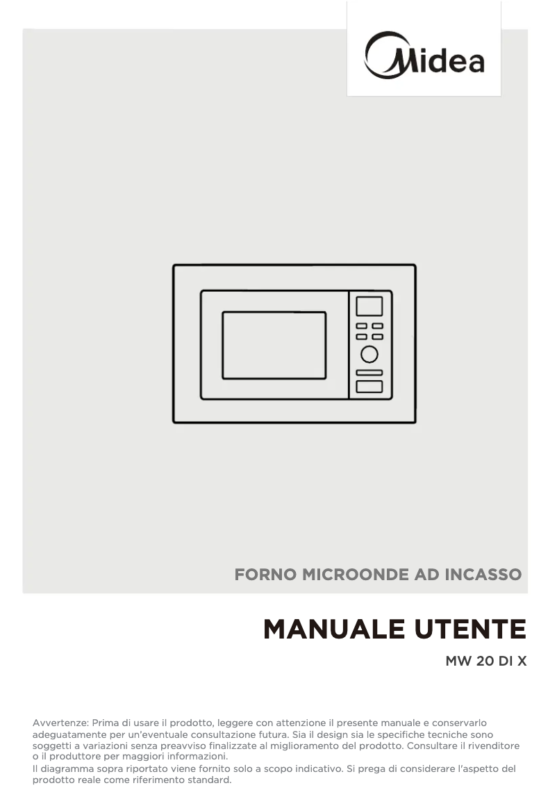 Page n°1 - Manuel utilisateur Midea MW 20 DI X