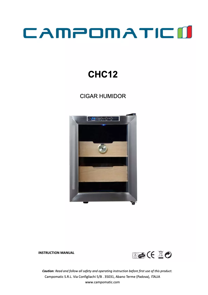 Image de la première page du manuel de l'appareil CHC12