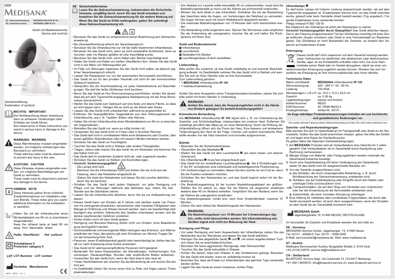 Image de la première page du manuel de l'appareil IR100