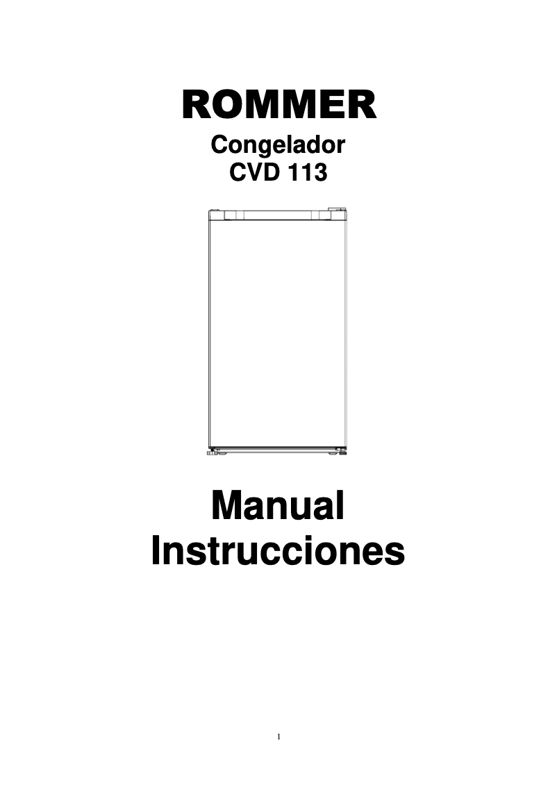 Página 1 del manual Manual de usuario Rommer CVD 113