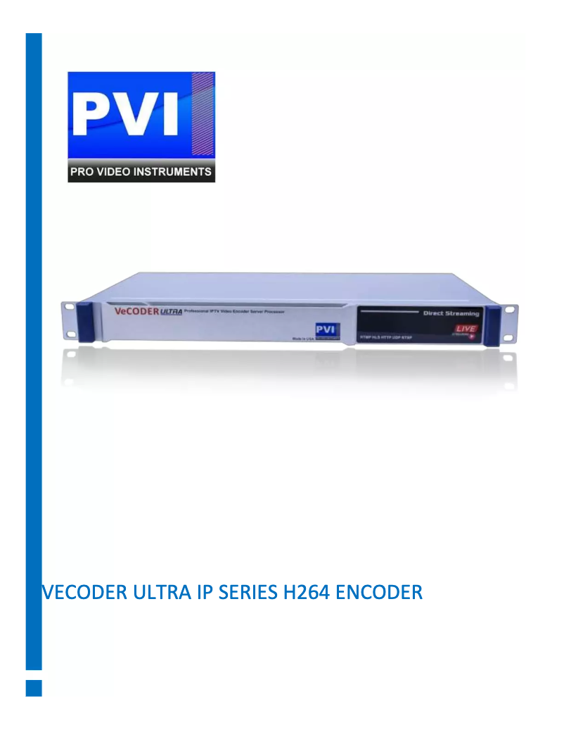 Image de la première page du manuel de l'appareil VeCODER ULTRA