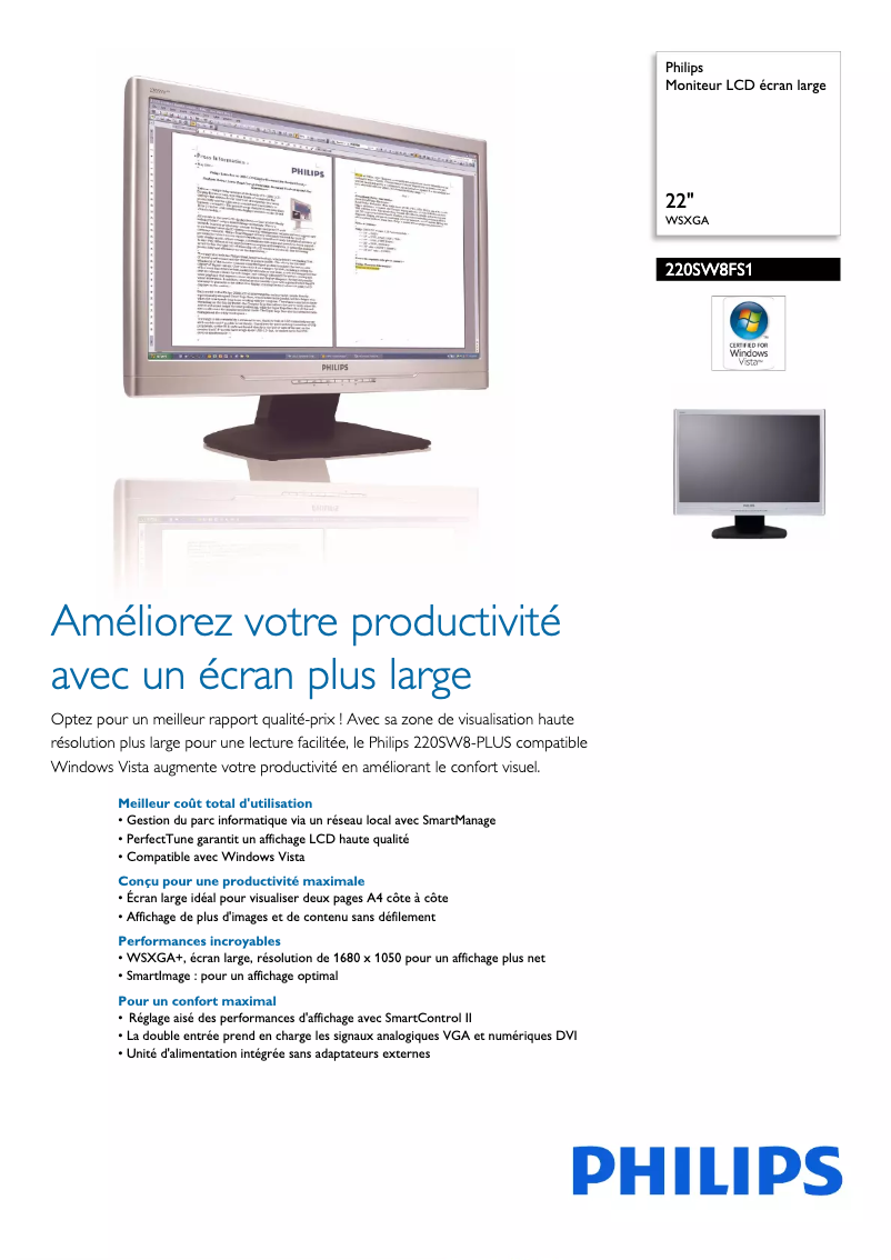 Imagen de la primera página del manual del dispositivo 220SW8FS1