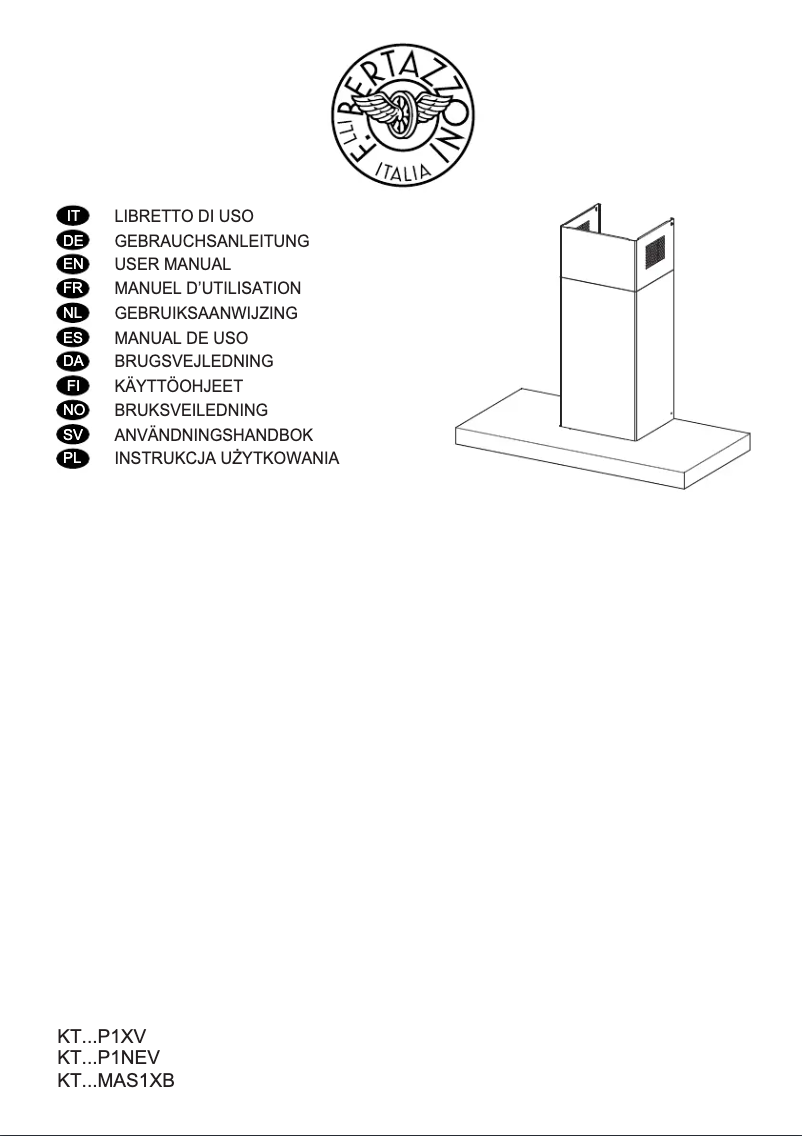 Page 1 de la notice Manuel utilisateur Bertazzoni KT90P1NEV
