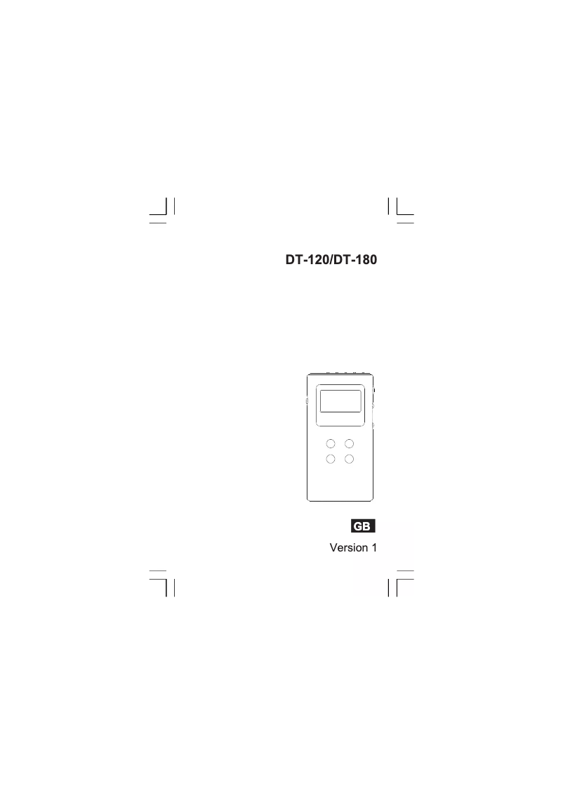 Page n°1 - Manuel utilisateur Sangean DT-180