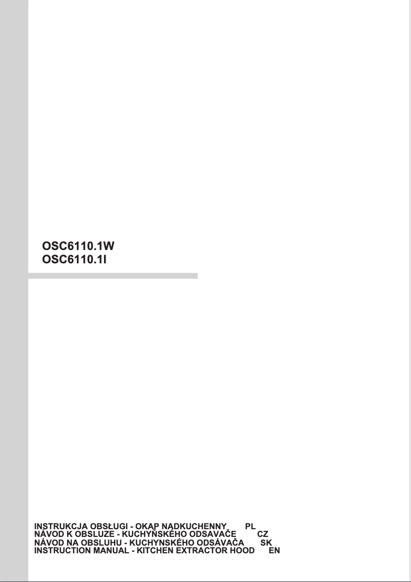 Page n°1 - Manuel utilisateur Amica OSC 6110.1 W