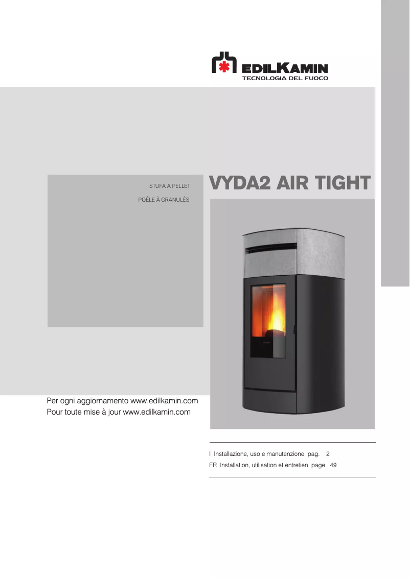 Page n°1 - Manuel utilisateur Edilkamin VYDA2 AIR TIGHT