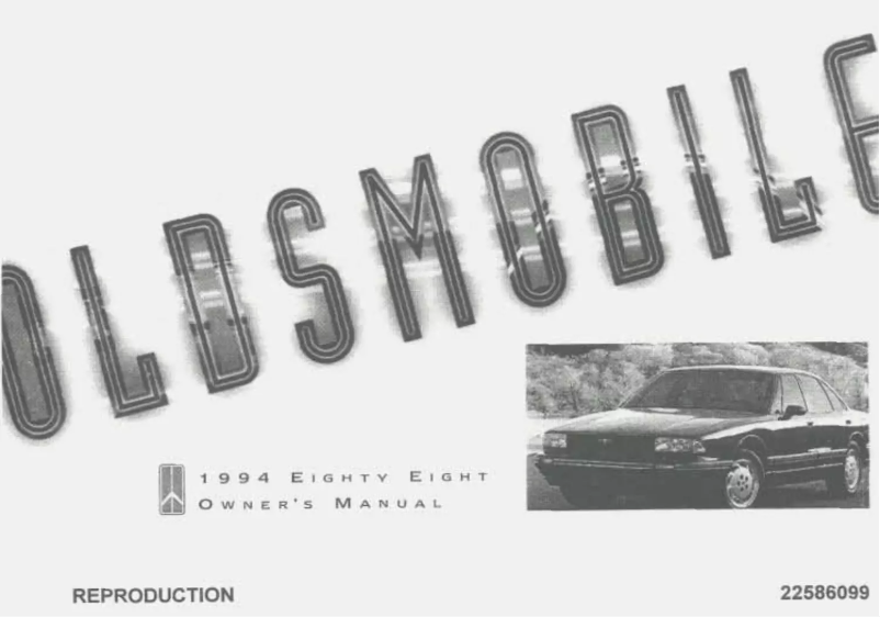 Page n°1 - Manuel utilisateur Oldsmobile Eighty Eight (1994)