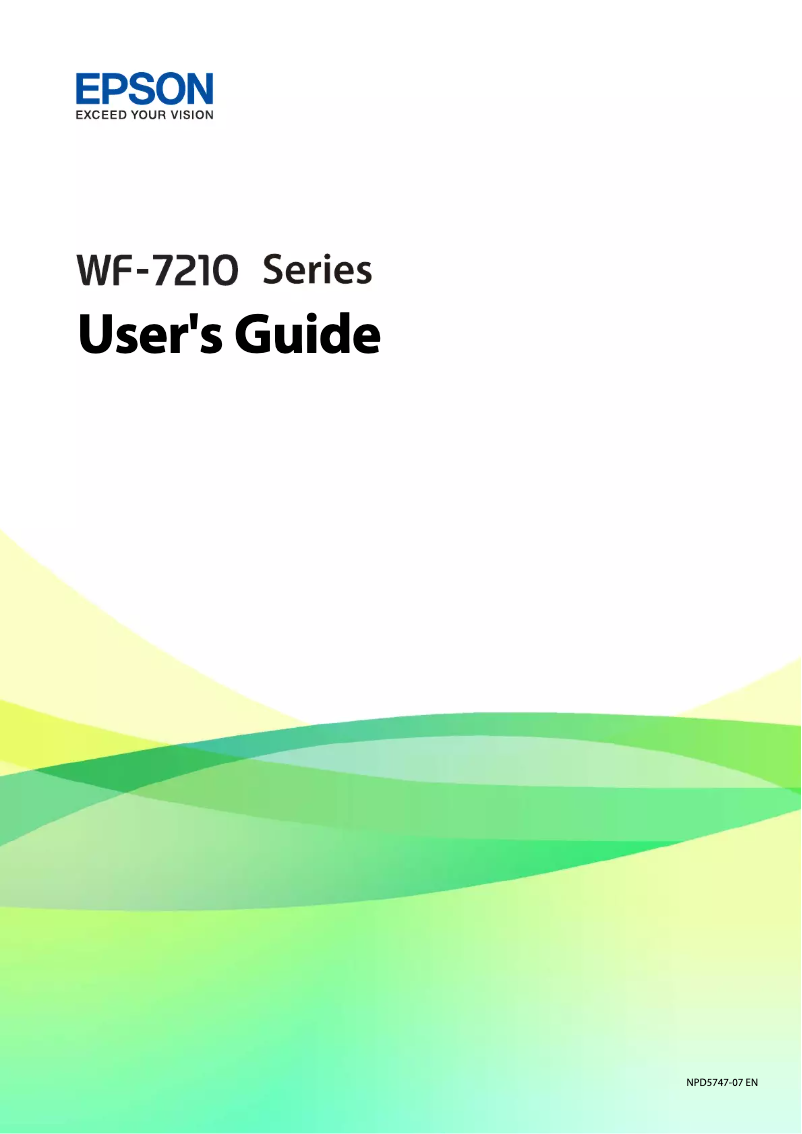 Página 1 del manual Manual de usuario Epson WorkForce WF-7218