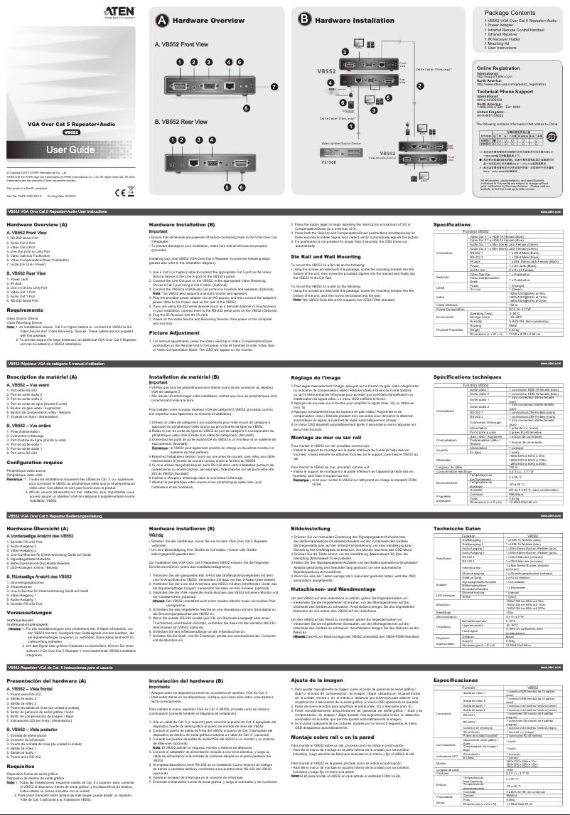 Page n°1 - Manuel utilisateur ATen VB552