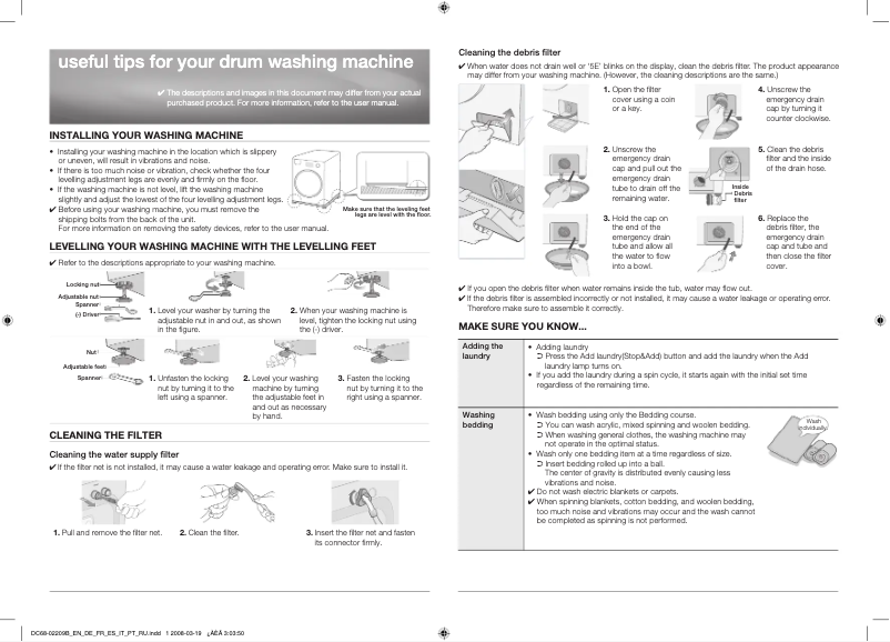 Page n°1 - Manuel utilisateur Samsung WF0700NBX