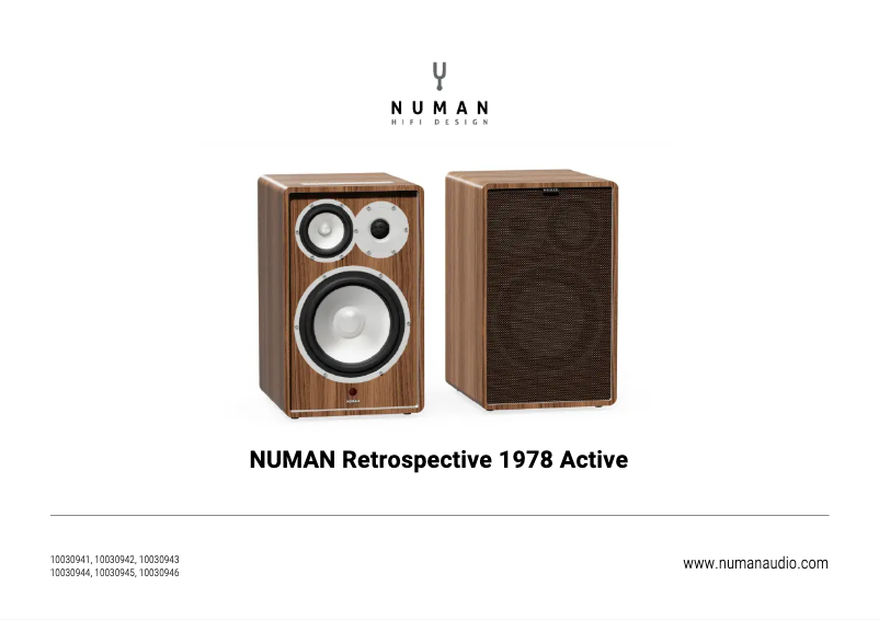 Page n°1 - Manuel utilisateur Numan Retrospective 1978