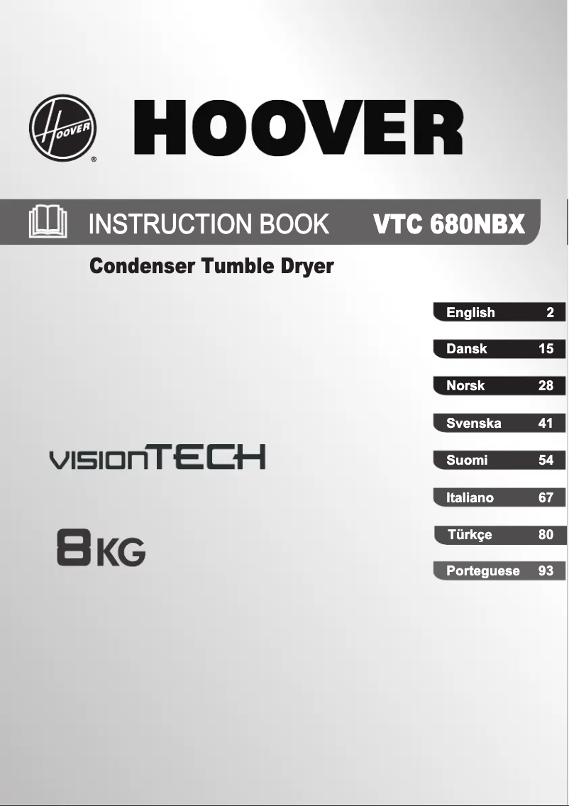 Image de la première page du manuel de l'appareil VTC 680NBX-S