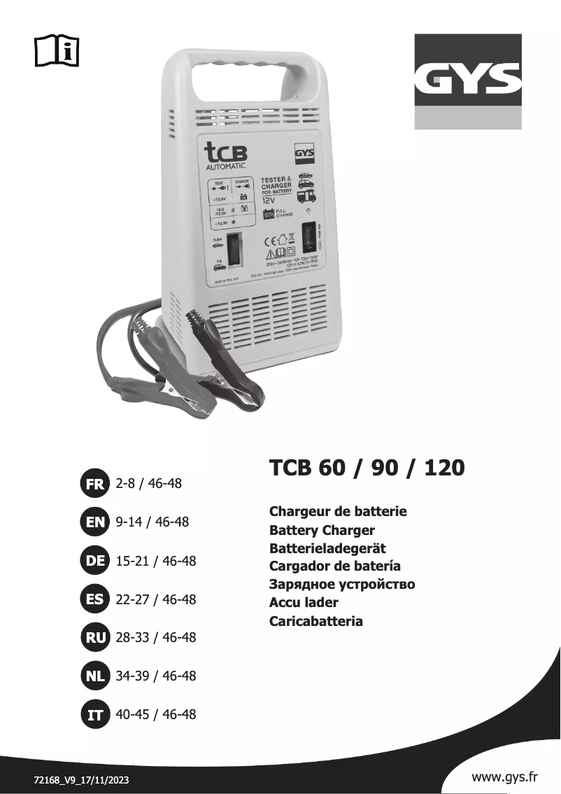Image de la première page du manuel de l'appareil TCB 120 Automatic