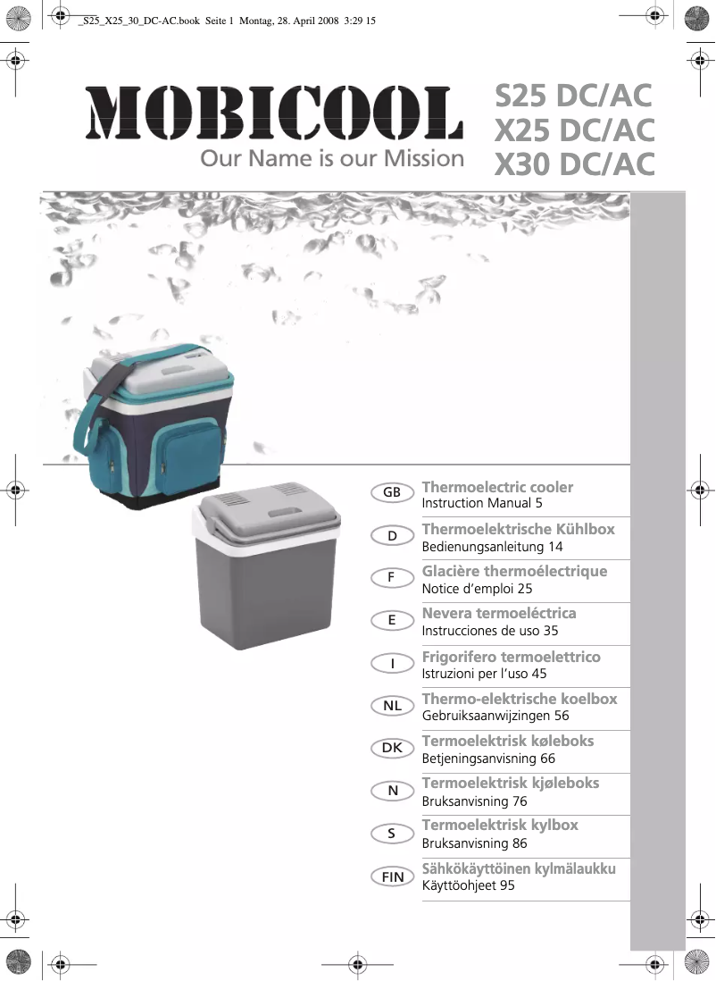 Página 1 del manual Manual de usuario Dometic Mobicool X30DC