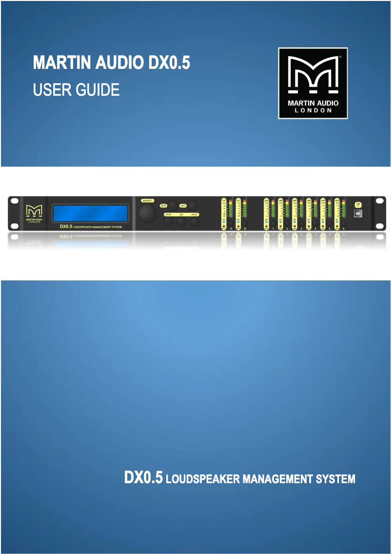 Page n°1 - Manuel utilisateur Martin Audio DX0.5