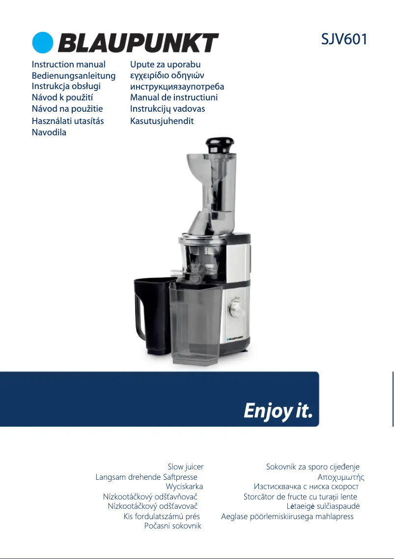 Page 1 de la notice Manuel utilisateur Blaupunkt SJV601
