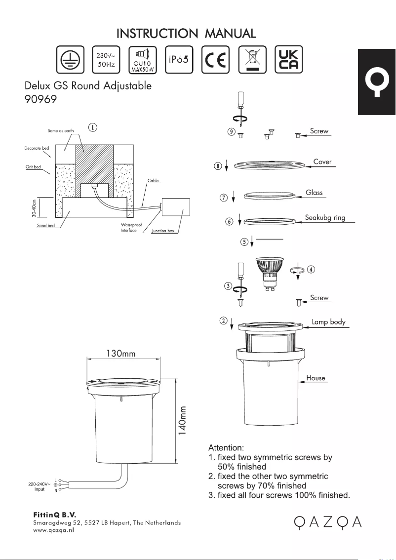 Image de la première page du manuel de l'appareil Delux