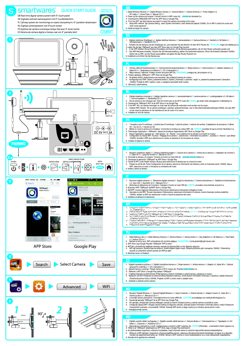 Image de la première page du manuel de l'appareil CS89T