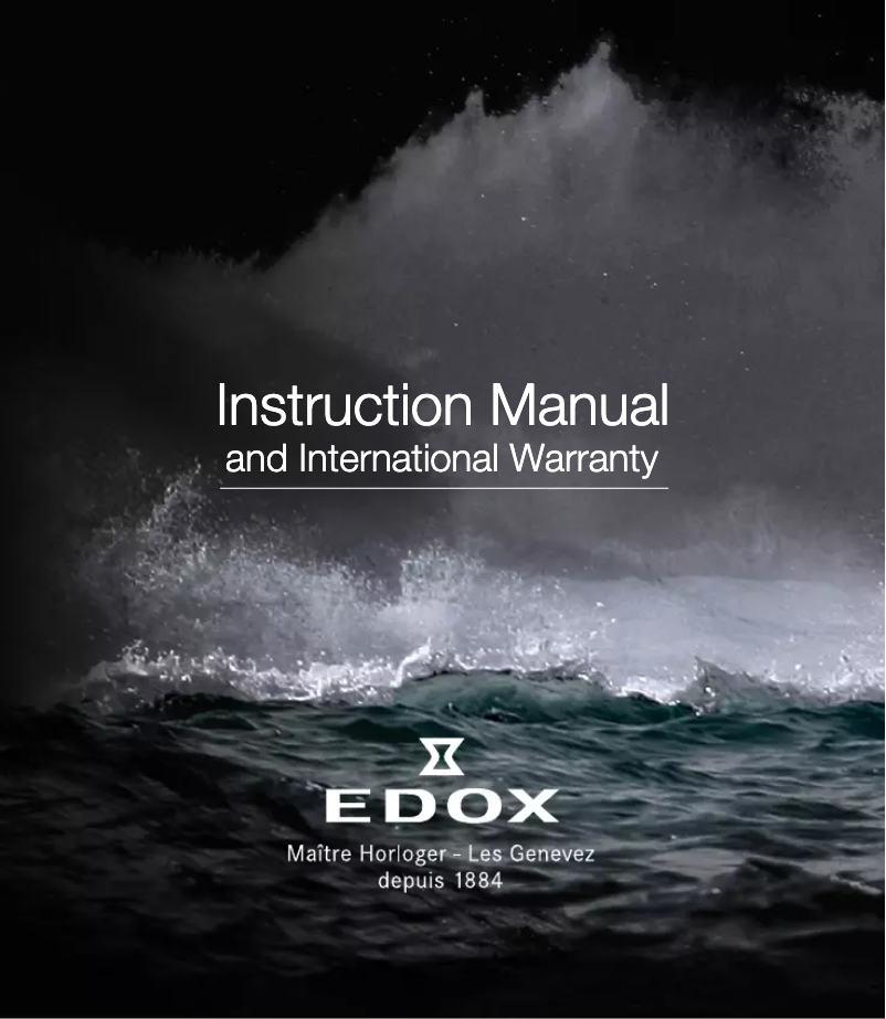 Page 1 de la notice Manuel utilisateur Edox 012