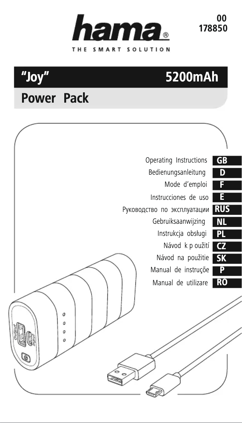 Page n°1 - Manuel utilisateur Hama Joy 00178850