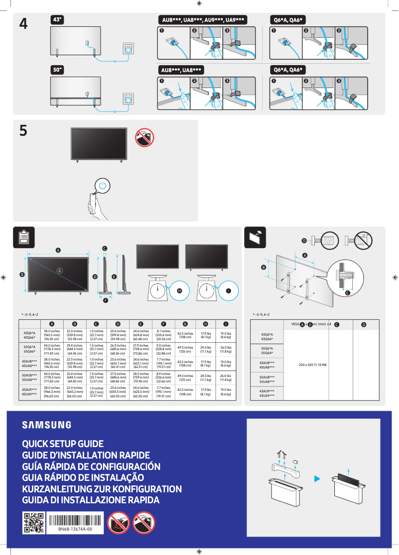 Página 1 del manual Manual de usuario Samsung UA50AU8000J