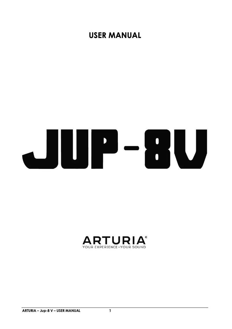 Image de la première page du manuel de l'appareil Jup-8 V3