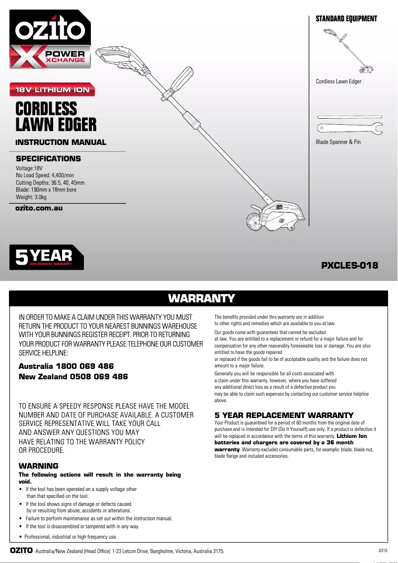 Imagen de la primera página del manual del dispositivo PXCLES-018