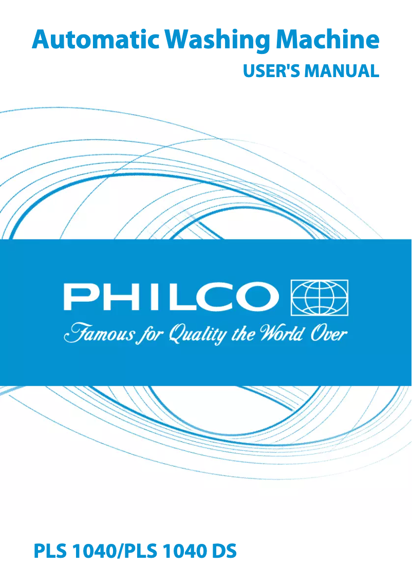 Page n°1 - Manuel utilisateur Philco PLS 1040
