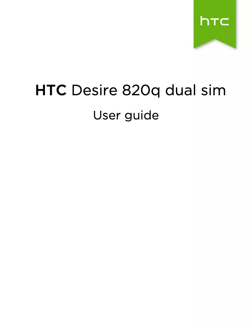 Page 1 de la notice Manuel utilisateur HTC Desire 820Q Dual sim