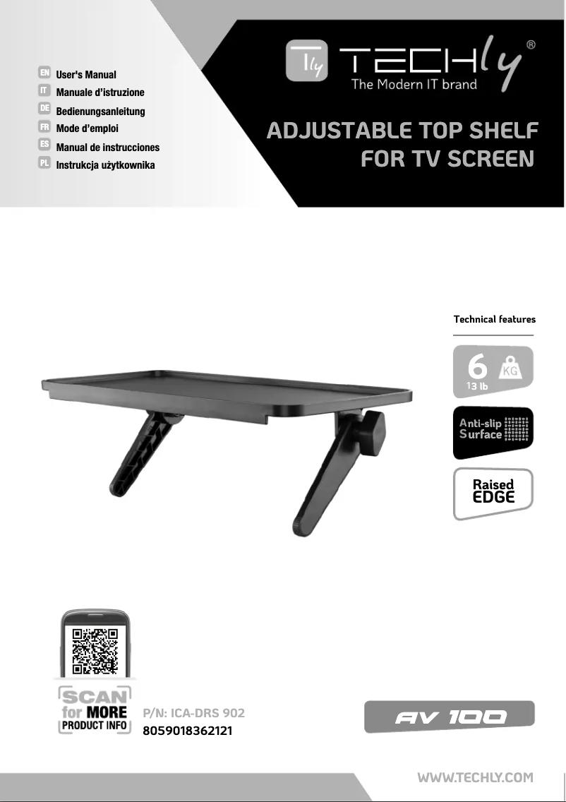Page 1 de la notice Manuel utilisateur Techly ICA-DRS 902