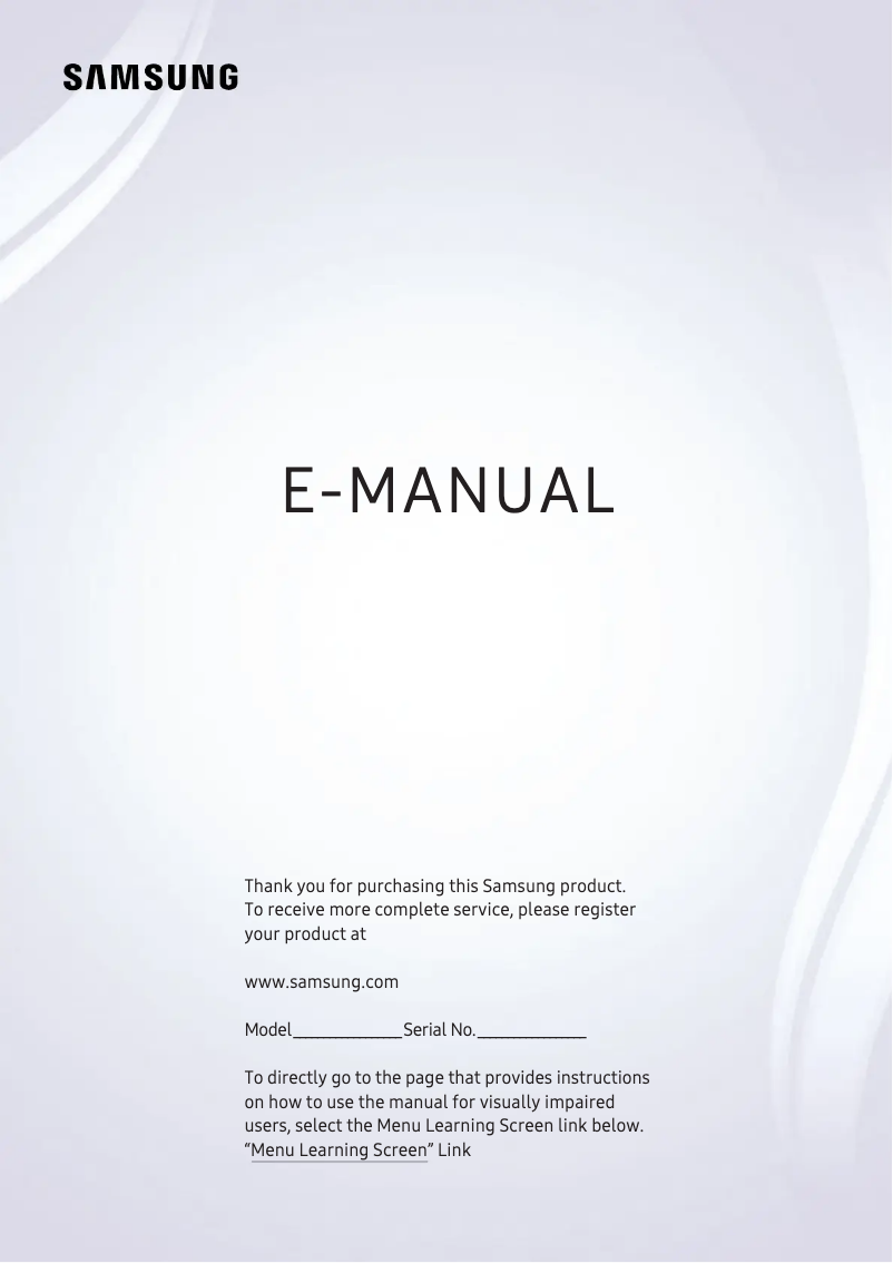 Page 1 de la notice Manuel utilisateur Samsung UE43NU7097U