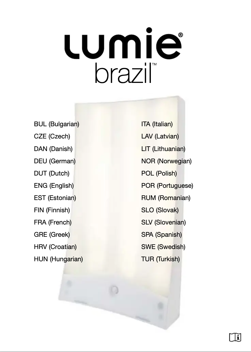 Page 1 de la notice Manuel utilisateur Lumie Brazil
